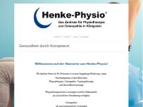 Website Screenshot Henke-Physio Das Zentrum für Physiotherapie und Osteopathie in Königstein