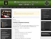 Screenshot for www.schuetzenverein-verlar.de