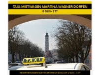 Website Screenshot Abholfahrten Wagner Martina Taxi