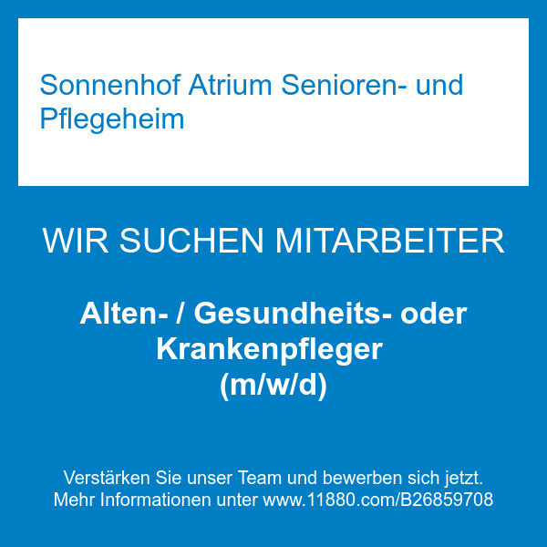 Bilder Sonnenhof Atrium Senioren- und Pflegeheim