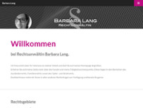 Rechtsanwältin Barbara Lang website screenshot