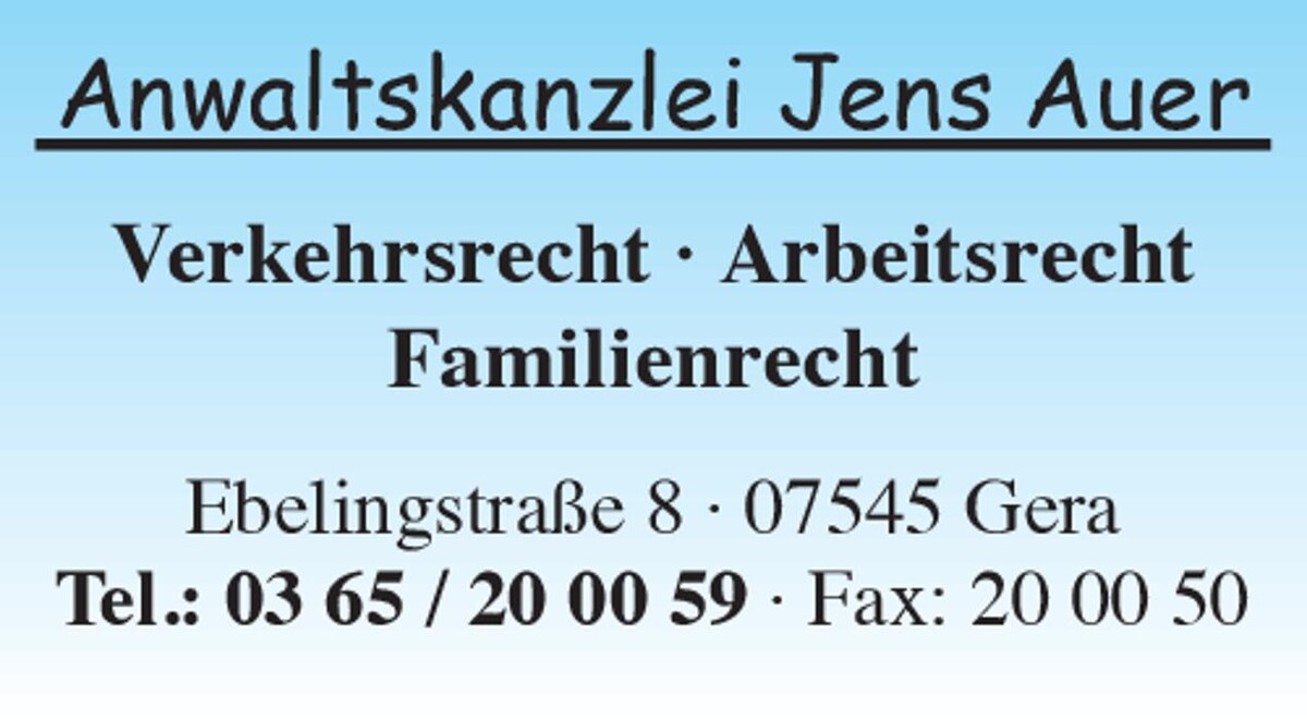 Bilder Rechtsanwalt Jens Auer