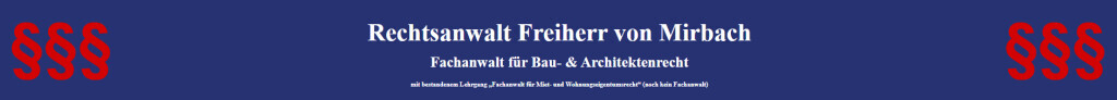 Rechtsanwalt Gunther Freiherr von Mirbach Logo