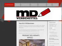 mD Werbemittel website screenshot