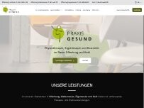 Website Screenshot Physiotherapie Gesund Tobias Müller