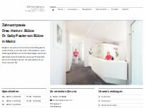 Website Screenshot Zahnarztpraxis Dres. Heinz v. Bülow Dr. Gaby Pasler-von Bülow in Mainz
