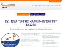 Website Screenshot Ev. Tageseinrichtung für Kinder Henri-David-Straße - Kindergartenwerk im Ev. Kirchenkreis Unna