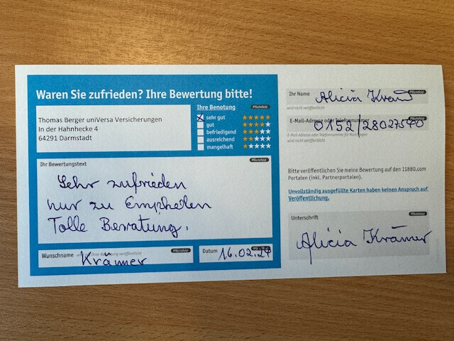 Bilder Thomas Berger uniVersa Versicherungen