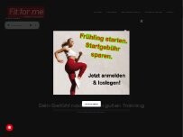 Website Screenshot Fit for me - Fitness & Gesundheit GmbH