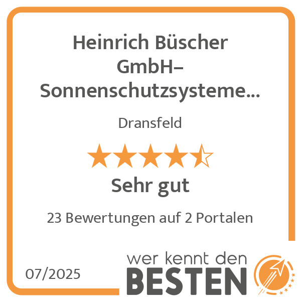 Bilder Heinrich Büscher GmbH–Sonnenschutzsysteme –