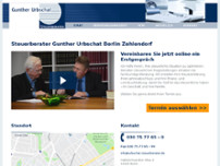 Gunther Urbschat Steuerberater website screenshot