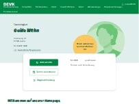Website Screenshot DEVK Versicherungen: Guido Wehn