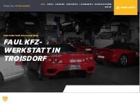 Website Screenshot Wolfgang Faul - KFZ Meisterbetrieb Karosseriebau & Lackiererei