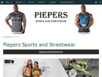 Piepers Sports and Streetwear website screenshot