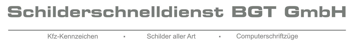 Autoschilder & Zulassungen BGT Rastatt Logo