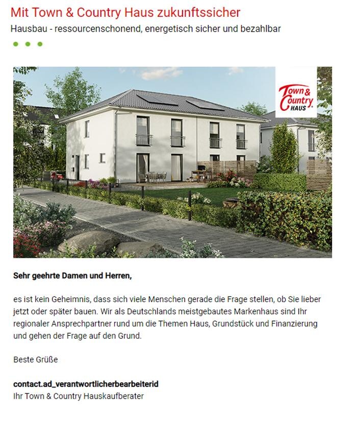 Bilder shs Ges. für Schlüsselfertiges Bauen mbH Town & Country Haus Lizenz Partner