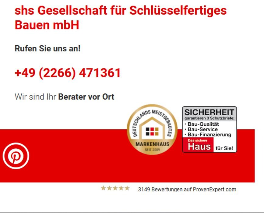 Bilder shs Ges. für Schlüsselfertiges Bauen mbH Town & Country Haus Lizenz Partner
