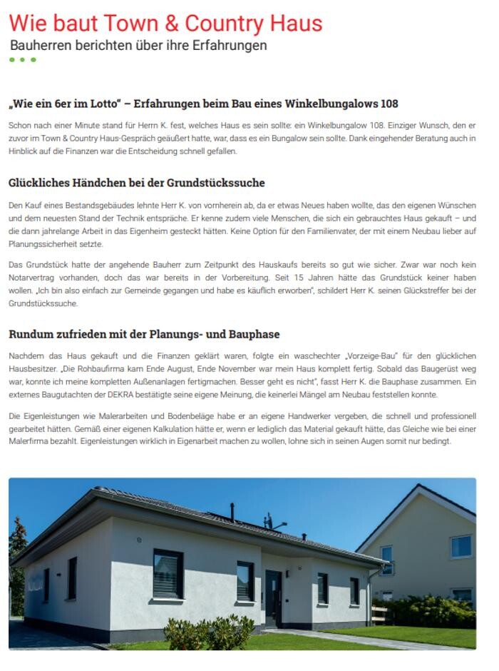 Bilder shs Ges. für Schlüsselfertiges Bauen mbH Town & Country Haus Lizenz Partner
