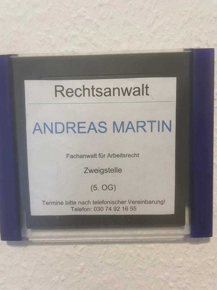 Bilder Rechtsanwalt Andreas Martin | Fachanwalt für Arbeitsrecht