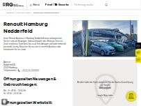 Website Screenshot Renault Hamburg Nedderfeld - RRG