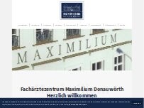 Website Screenshot Maximilium, Das Fachärztezentrum
