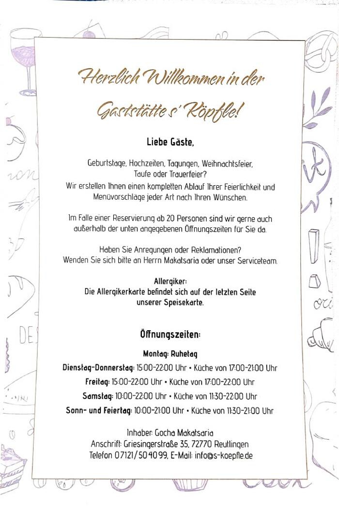 Bilder Gaststätte s´KÖPFLE