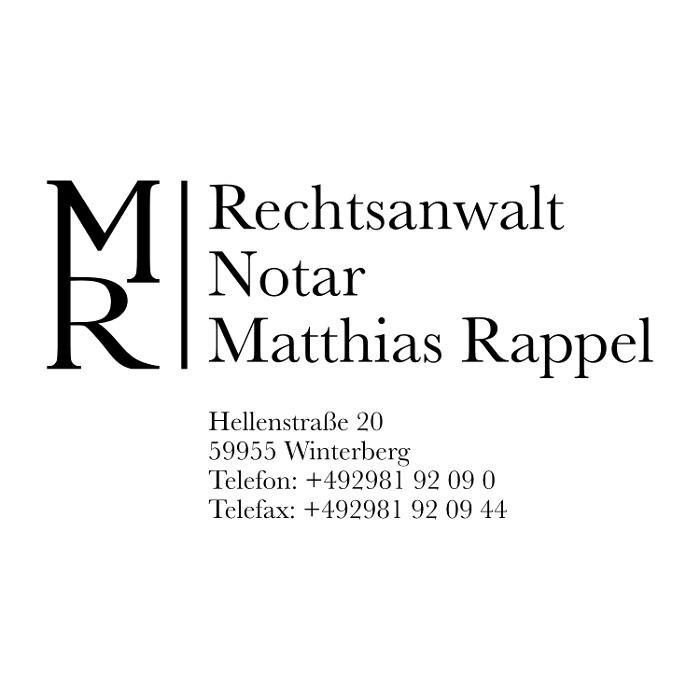 Bilder Rechtsanwalt; Notar Matthias Rappel