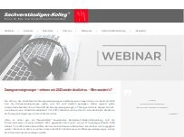 Website Screenshot Sachverständigen-Kolleg - Aus- und Weiterbildung für Sachverständige