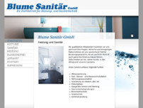 Blume Sanitär GmbH website screenshot