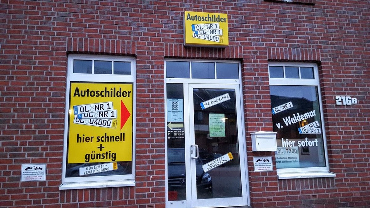 Bilder Autoschilder & Zulassungen Tönjes Wardenburg