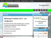 Screenshot for http://www.moehnesee-triathlon.de