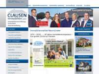Clausen Immobilien GmbH website screenshot
