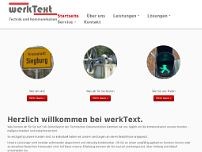 Screenshot for www.werktext.eu