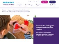 Website Screenshot Ökumenischer Kindergarten Sonnenblume | Diakonie Westsachsen