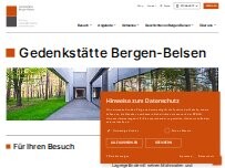 Website Screenshot Gedenkstätte Bergen-Belsen