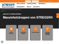 Website Screenshot STREGER Massivholztreppen GmbH
