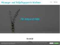 Website Screenshot Massage- Fußpflegepraxis Wollmer Jasmin