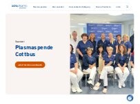 Website Screenshot Plasmaspende Cottbus Octapharma Plasma GmbH