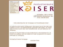 Kevin Kaiser Physiotherapie website screenshot