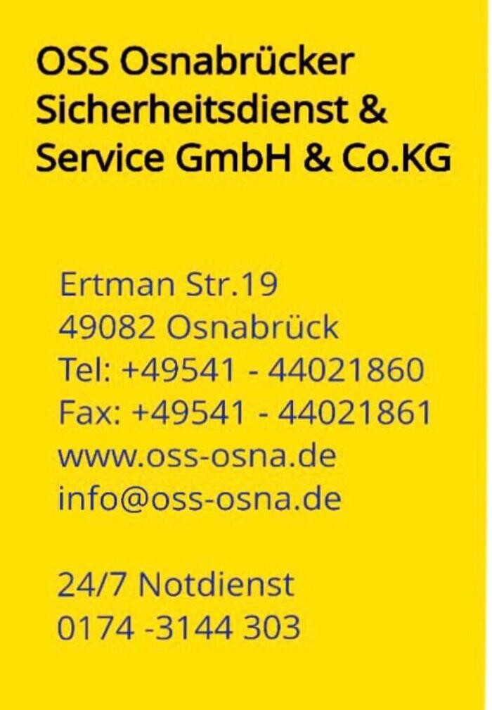 Bilder OSS Osnabrücker Sicherheitsdienst & Service GmbH & Co.KG