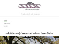 Bestattungsinstitut Wirthwein website screenshot