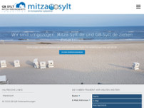 Mitza Sylt Appartementvermietung website screenshot