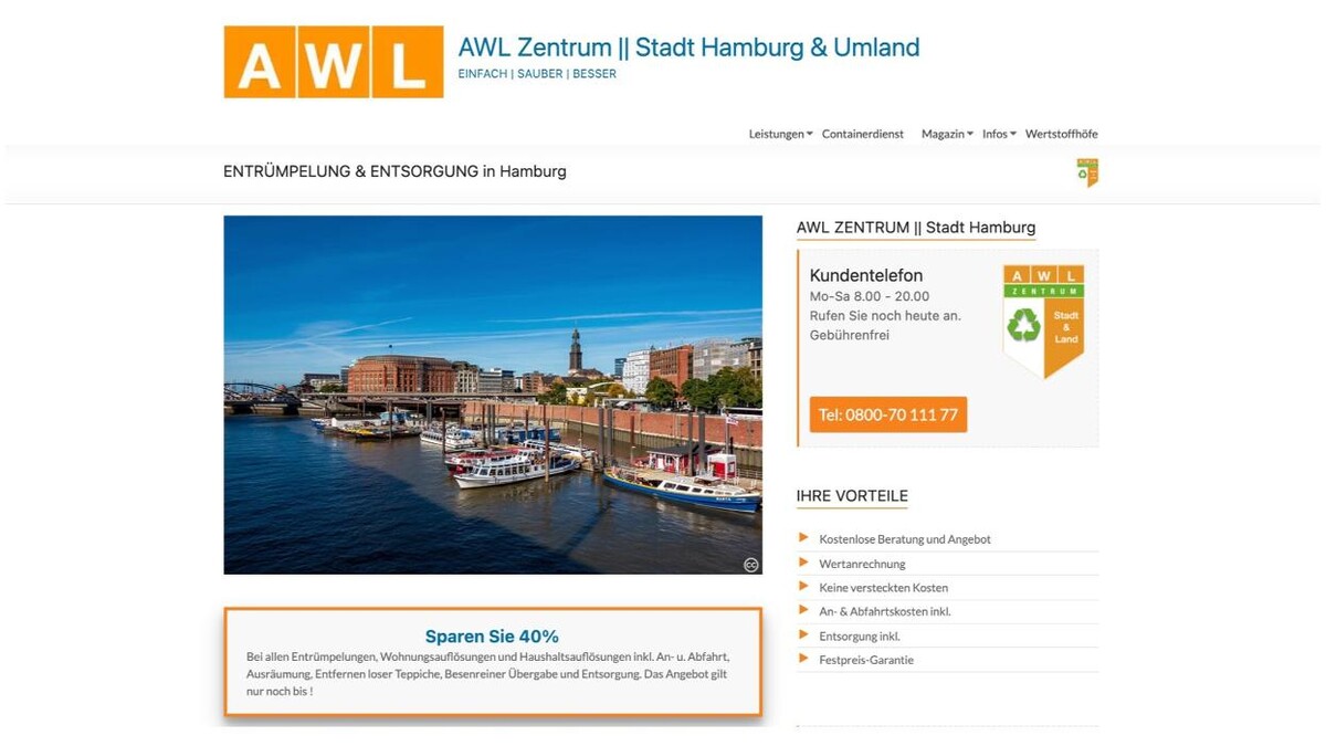 Bilder AWL Zentrum - Stadt u. Land - Entrümpelung Hamburg