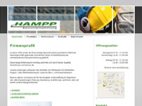 Hampp GmbH, Bauunternehmung website screenshot