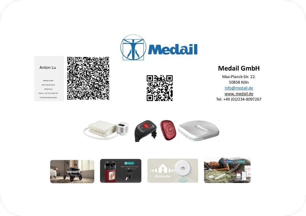 Bilder Medail GmbH -- für die Sicherheit- ältere Eltern, alleinlebende Senioren und Pflegeeinrichtungenberwachung und Sturzerkennung