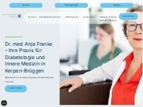 Website Screenshot Diabetologische Schwerpunktpraxis Dr. med. Anja Franke