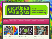 Pictures & Signs website screenshot