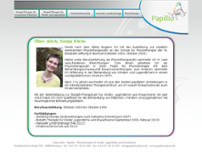 Physiotherapie Papillio website screenshot