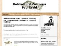 Holzbau und Zimmerei Krahl website screenshot