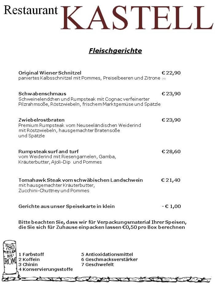 Bilder Restaurant Kastell